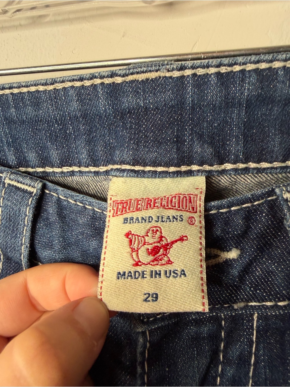 True Religion Joey Flare Jeans Dark Wash Crystal Horseshoe USA Women’s 29 - Picture 3 of 9